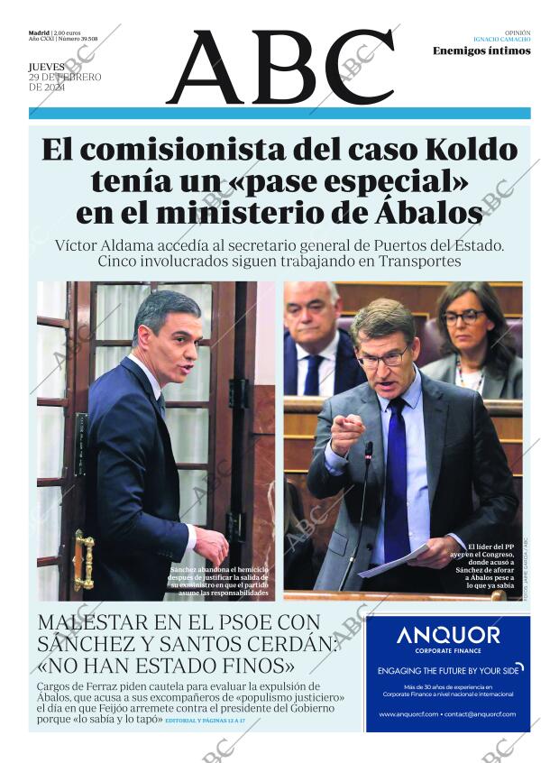 ABC MADRID 29-02-2024 página 1