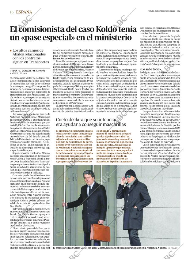 ABC MADRID 29-02-2024 página 16