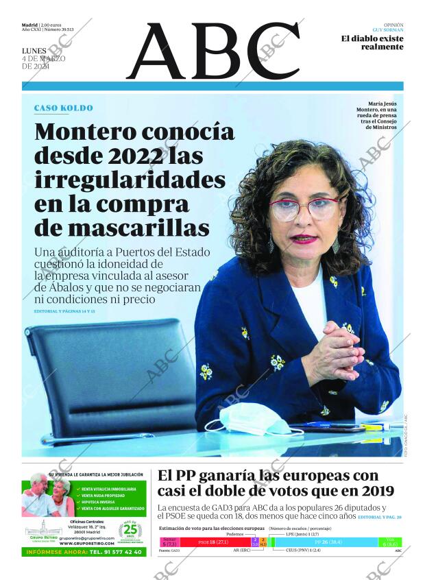 ABC MADRID 04-03-2024 página 1