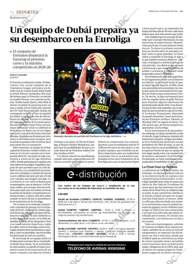 ABC SEVILLA 27-03-2024 página 74