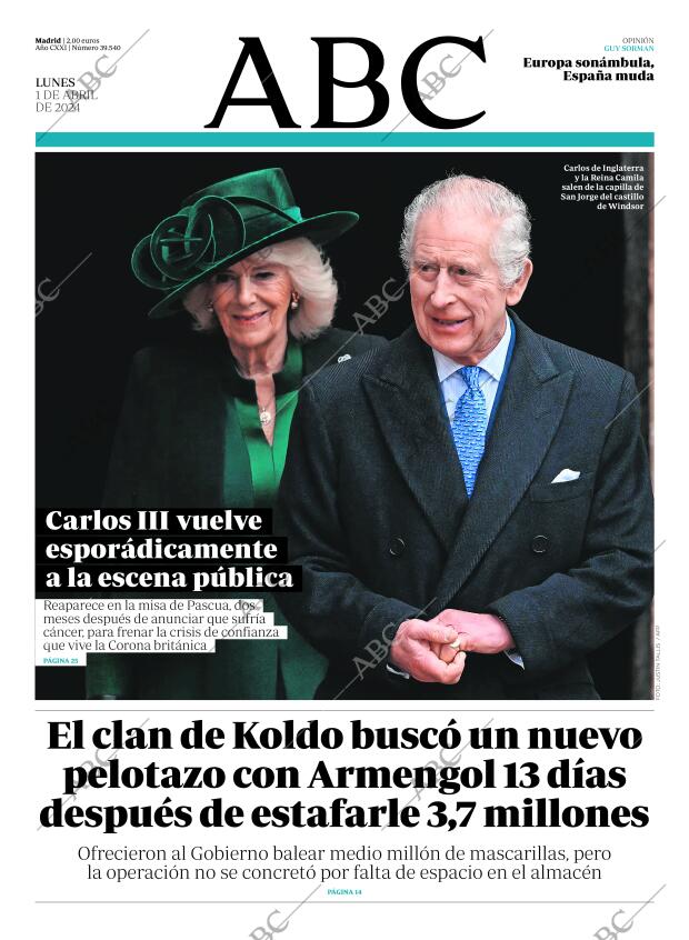 ABC MADRID 01-04-2024 página 1