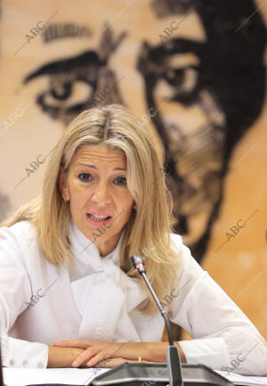La ministra Yolanda Díaz comparece en la Comisión de Trabajo y Economía Social...
