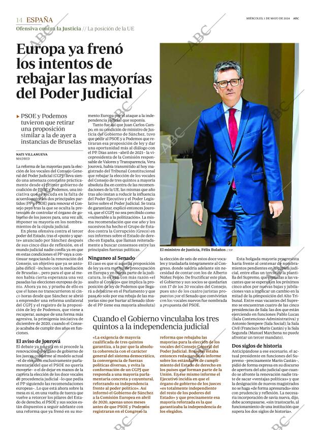 ABC MADRID 01-05-2024 página 14
