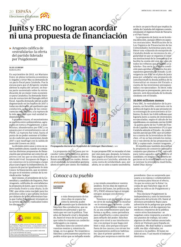 ABC MADRID 01-05-2024 página 20