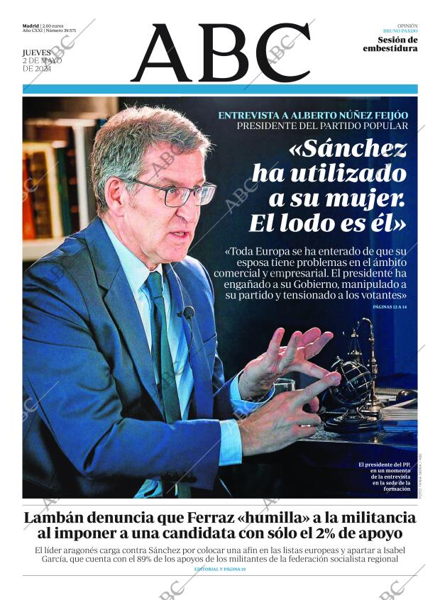 ABC MADRID 02-05-2024 página 1