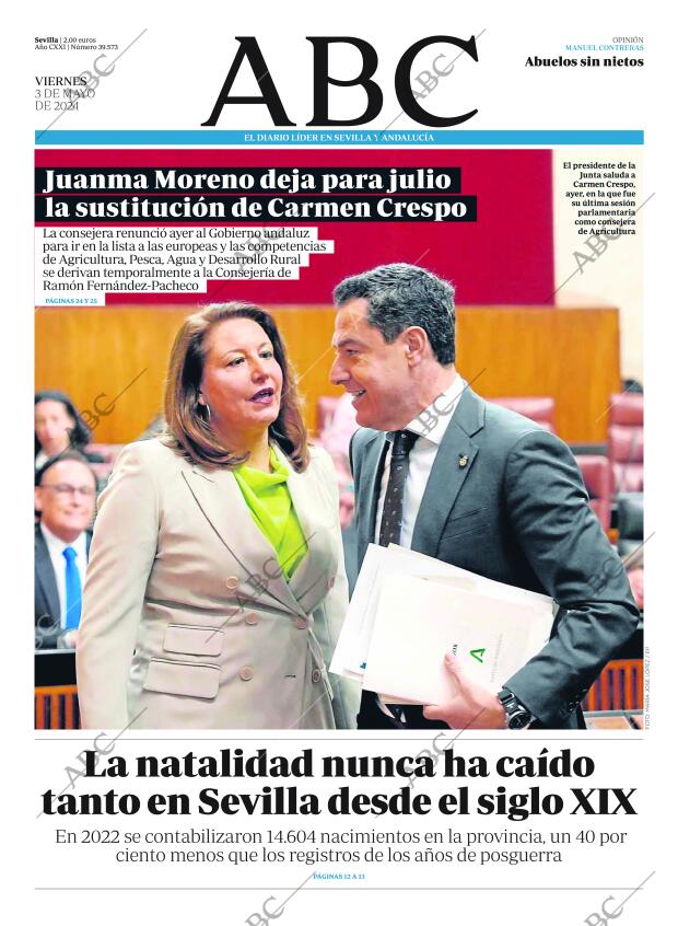 ABC SEVILLA 03-05-2024 página 1