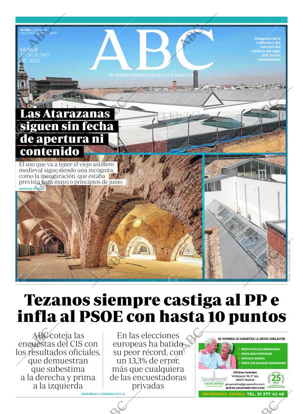 ABC SEVILLA 17-06-2024 página 1