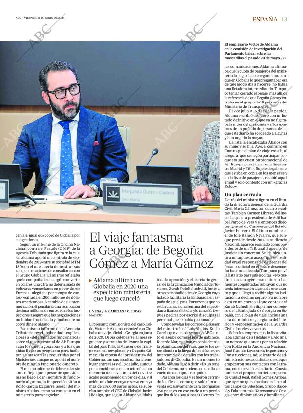 ABC MADRID 21-06-2024 página 13
