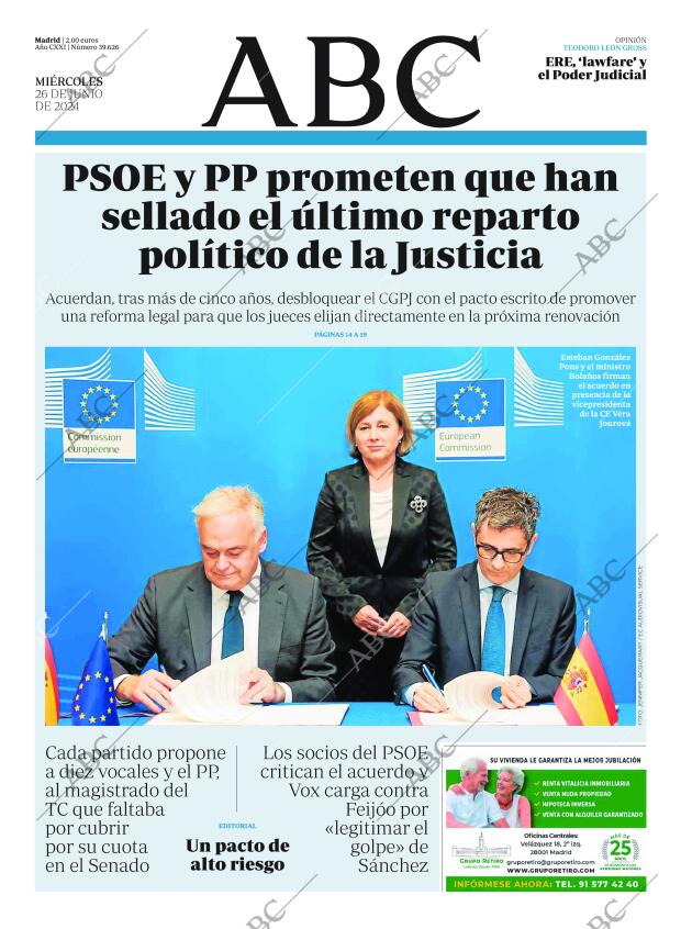 ABC MADRID 26-06-2024 página 1