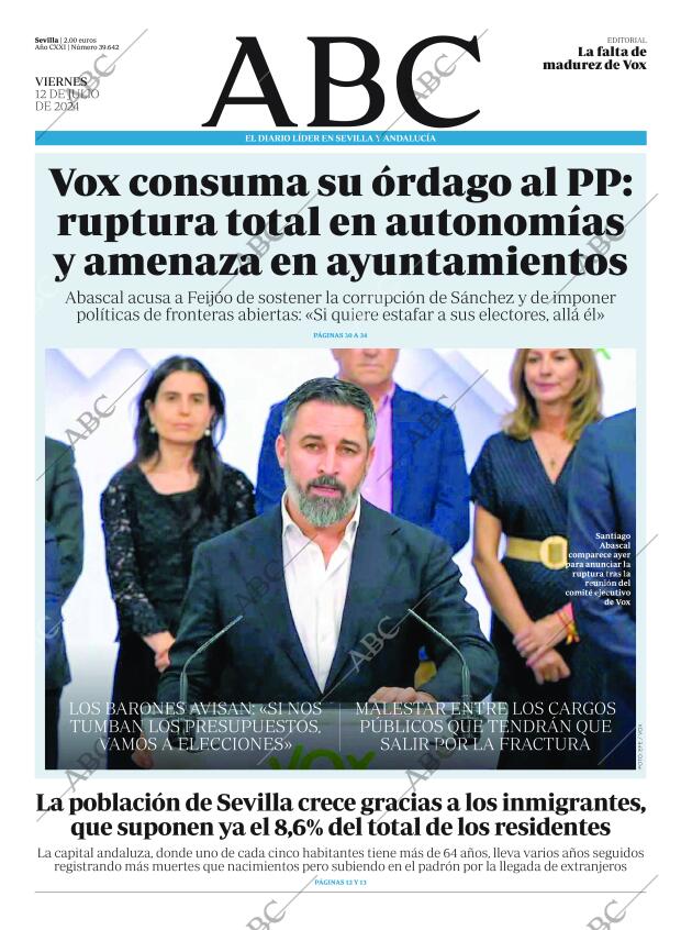 ABC SEVILLA 12-07-2024 página 1