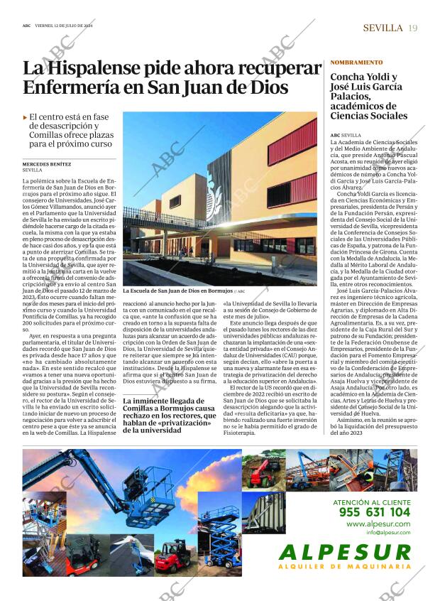 ABC SEVILLA 12-07-2024 página 19