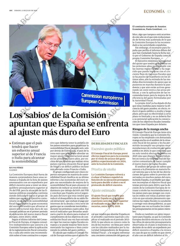 ABC SEVILLA 13-07-2024 página 43