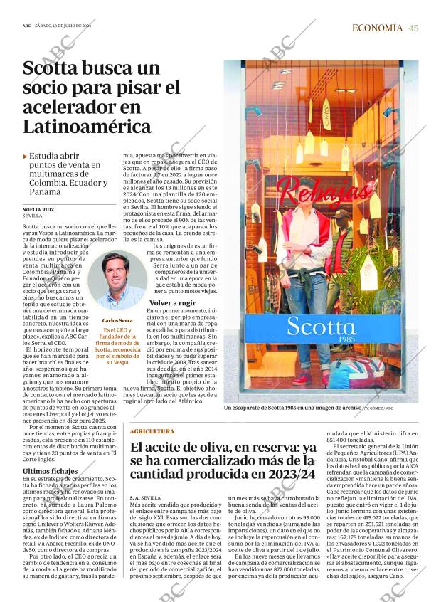 ABC SEVILLA 13-07-2024 página 45