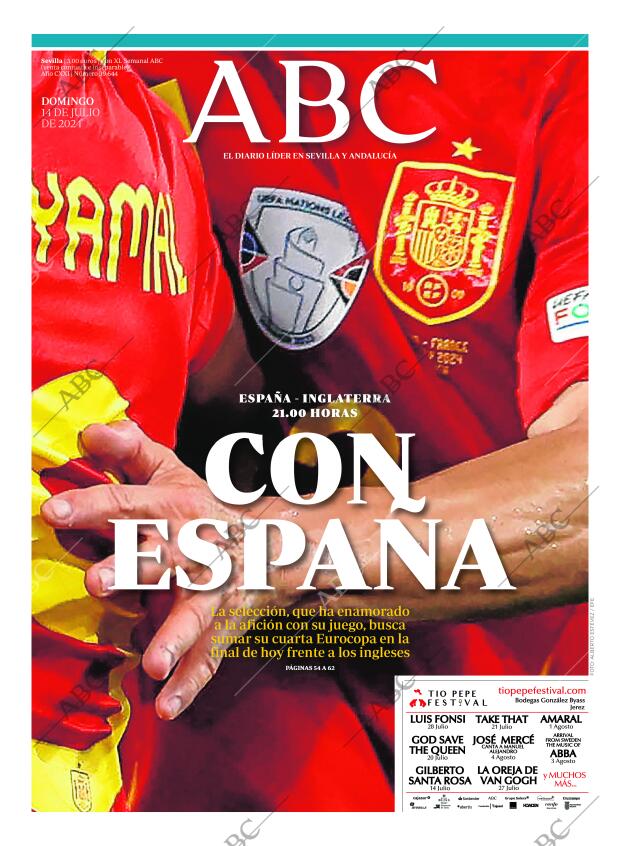 ABC SEVILLA 14-07-2024 página 1