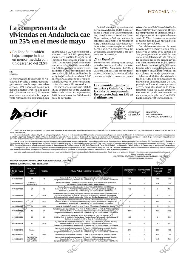 ABC SEVILLA 16-07-2024 página 39