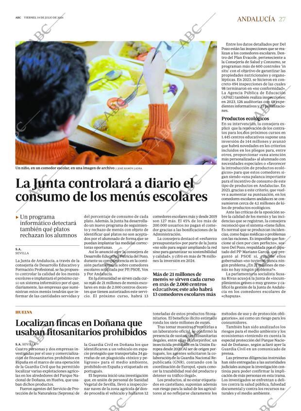 ABC SEVILLA 19-07-2024 página 27