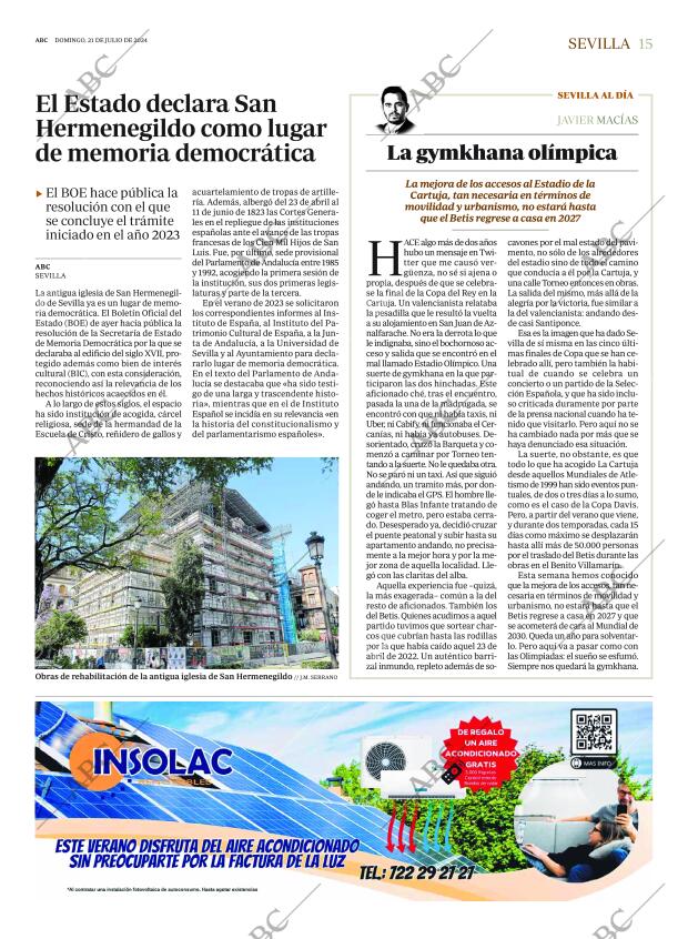 ABC SEVILLA 21-07-2024 página 15
