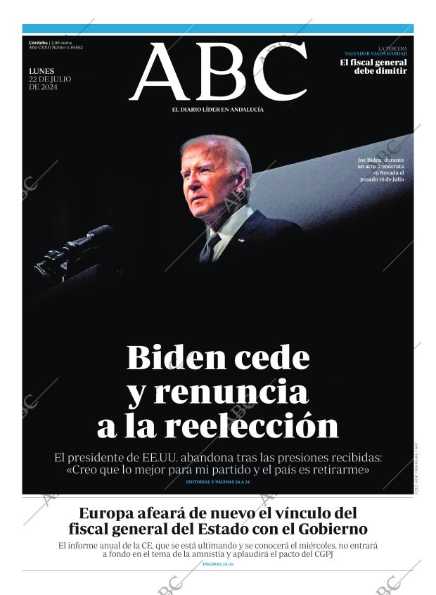 ABC CORDOBA 22-07-2024 página 1