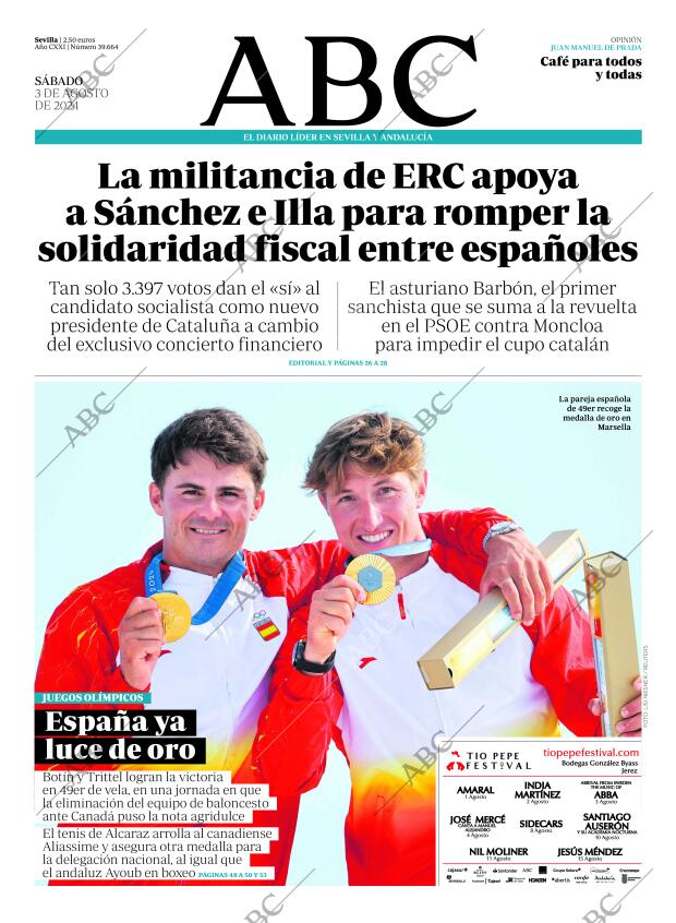 ABC SEVILLA 03-08-2024 página 1