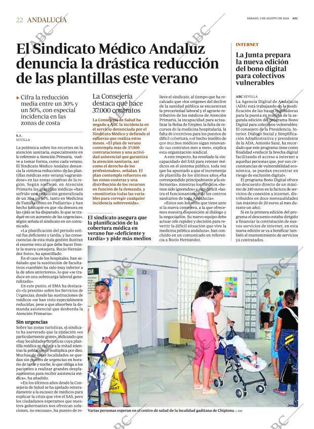 ABC SEVILLA 03-08-2024 página 22
