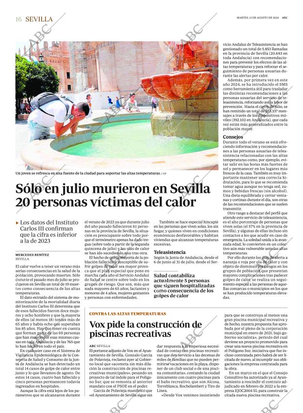 ABC SEVILLA 13-08-2024 página 16