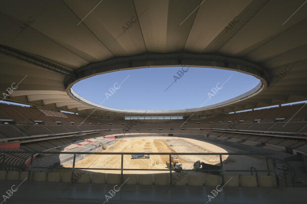 Obras en el estadio la cartuja para ampliar el Aforo