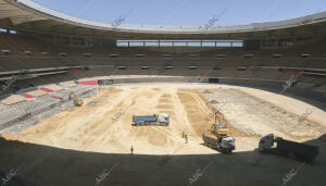 Obras en el estadio la cartuja para ampliar el Aforo