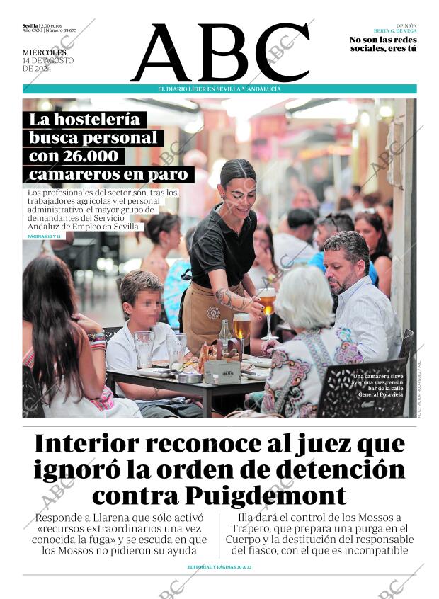 ABC SEVILLA 14-08-2024 página 1