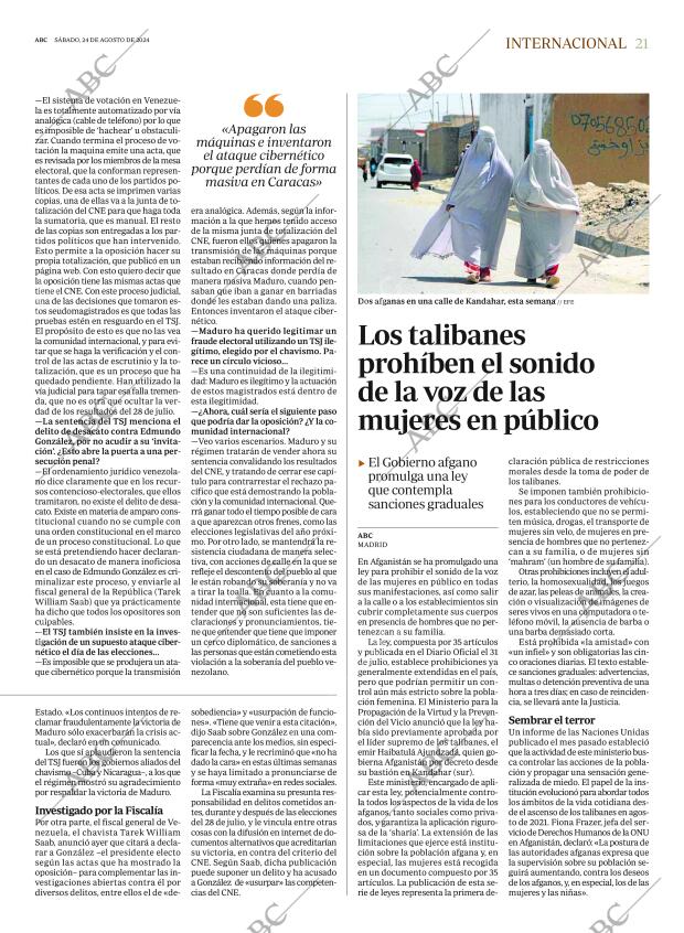 ABC MADRID 24-08-2024 página 21