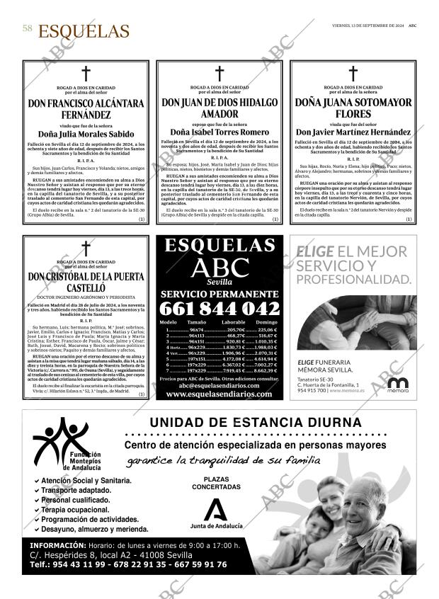 ABC SEVILLA 13-09-2024 página 58