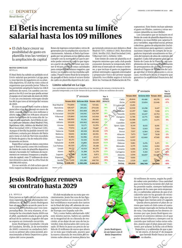 ABC SEVILLA 13-09-2024 página 62
