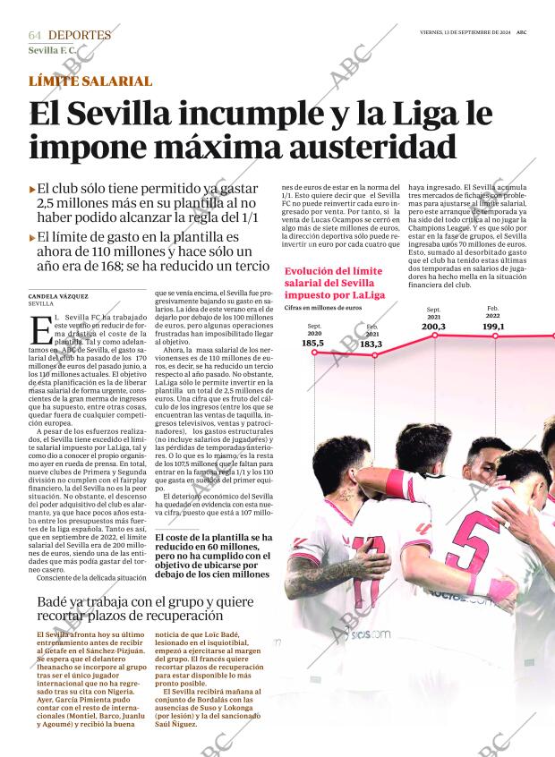ABC SEVILLA 13-09-2024 página 64