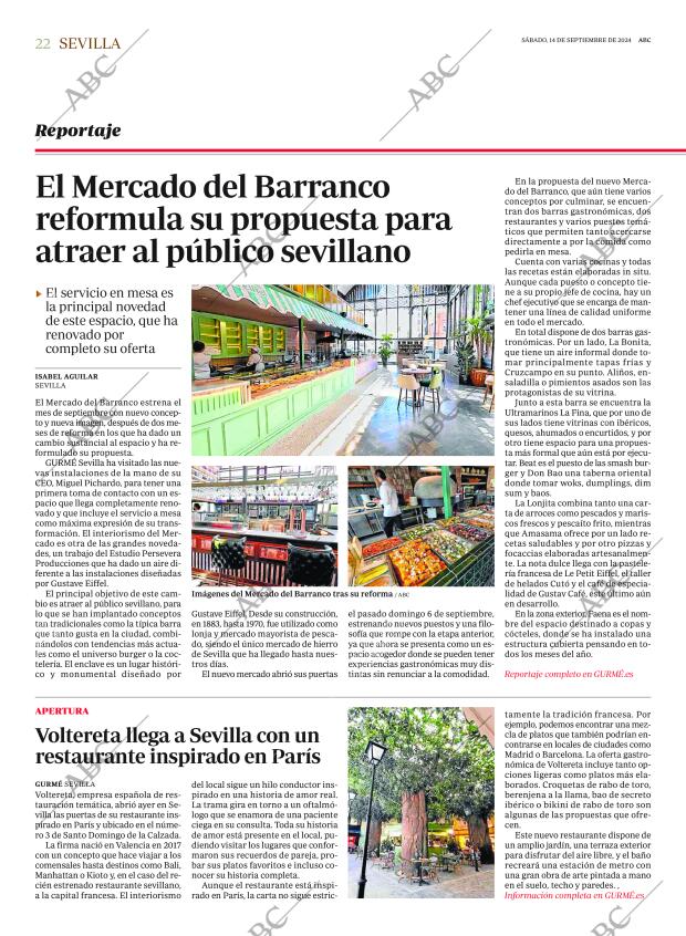 ABC SEVILLA 14-09-2024 página 22