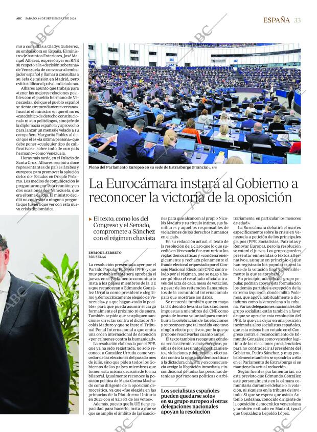 ABC SEVILLA 14-09-2024 página 33