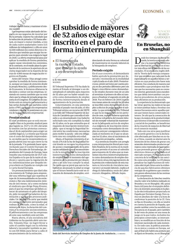 ABC SEVILLA 14-09-2024 página 45