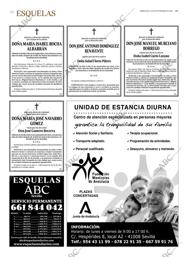 ABC SEVILLA 25-09-2024 página 58