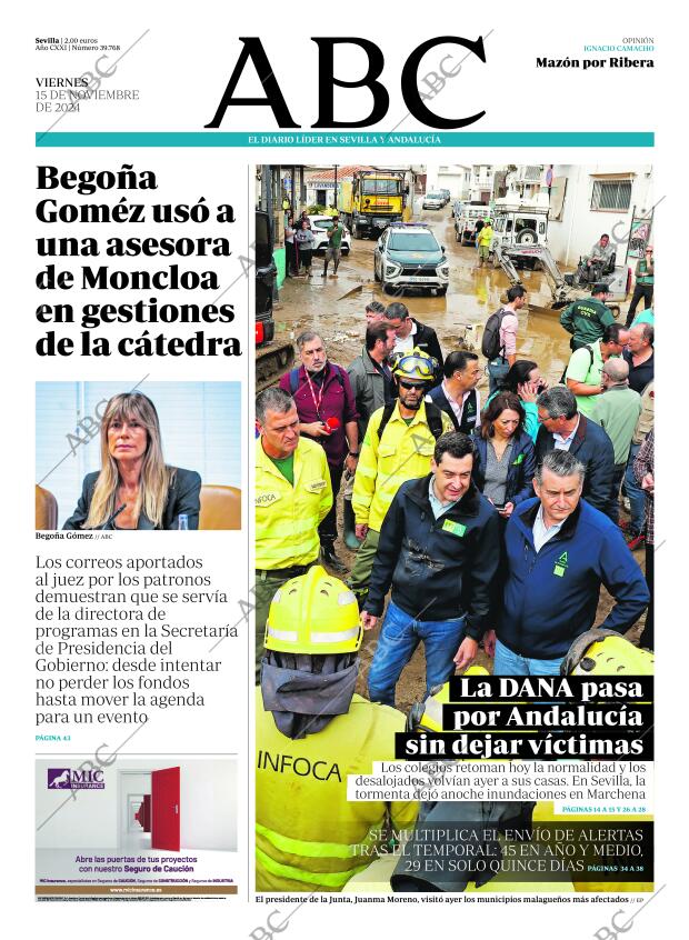 ABC SEVILLA 15-11-2024 página 1