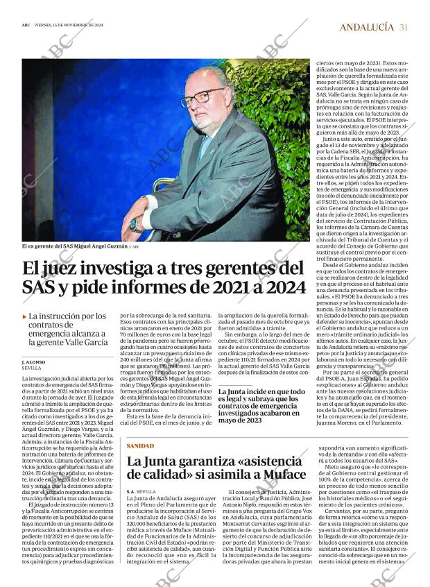 ABC SEVILLA 15-11-2024 página 31