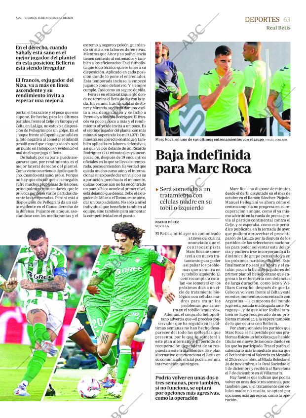 ABC SEVILLA 15-11-2024 página 63