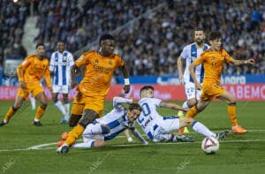 Partido de Liga disputado en el estadio de Butarque entre el Leganés y el Real...