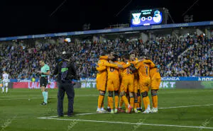 Partido de Liga disputado en el estadio de Butarque entre el Leganés y el Real...