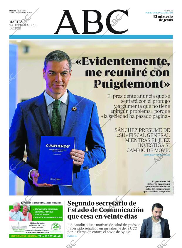 ABC MADRID 24-12-2024 página 1