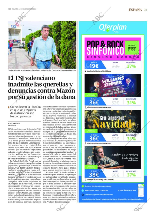 ABC MADRID 24-12-2024 página 21