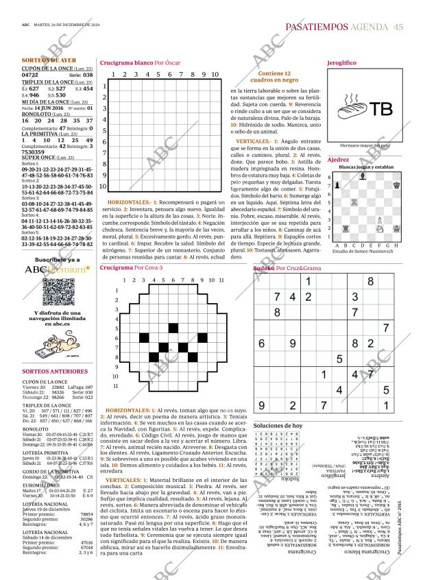 ABC MADRID 24-12-2024 página 45