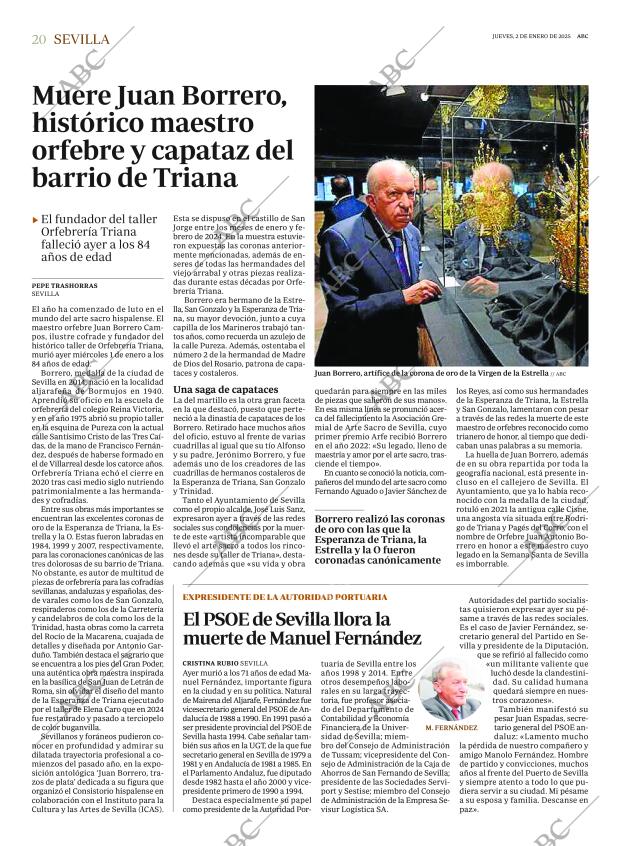 ABC SEVILLA 02-01-2025 página 20