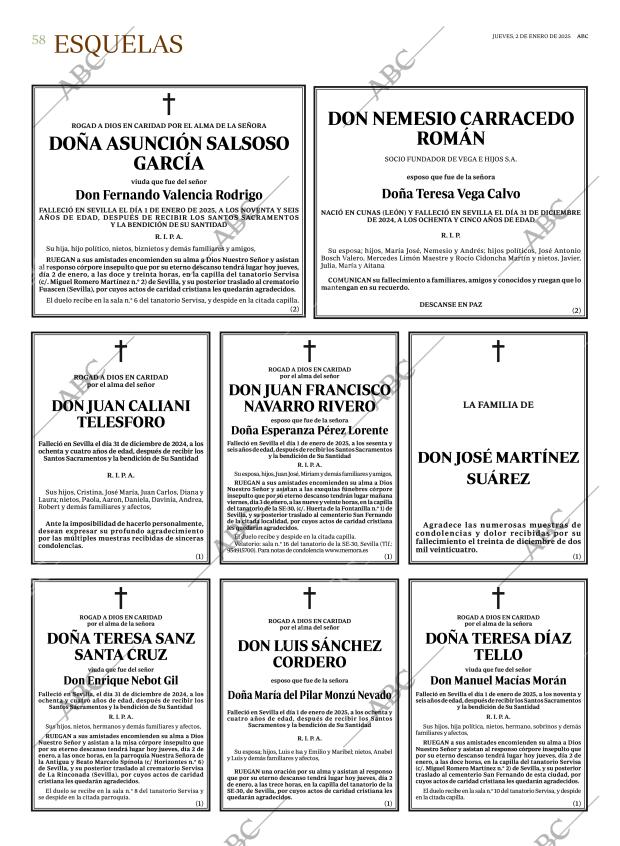 ABC SEVILLA 02-01-2025 página 58