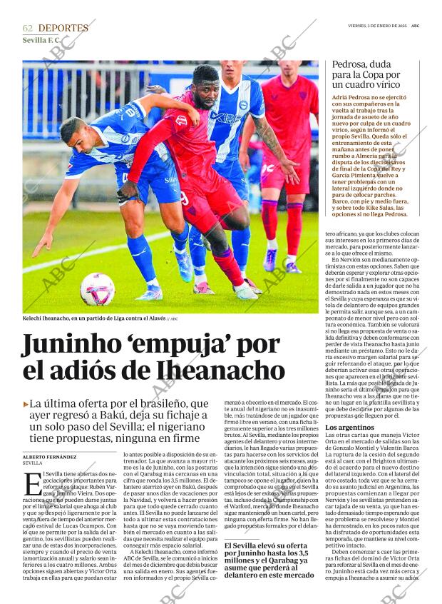 ABC SEVILLA 03-01-2025 página 62