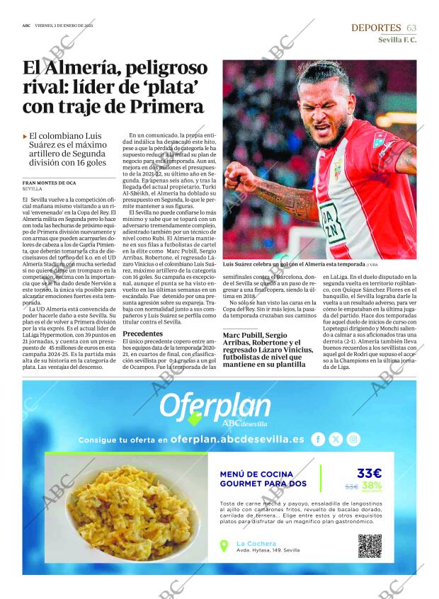 ABC SEVILLA 03-01-2025 página 63