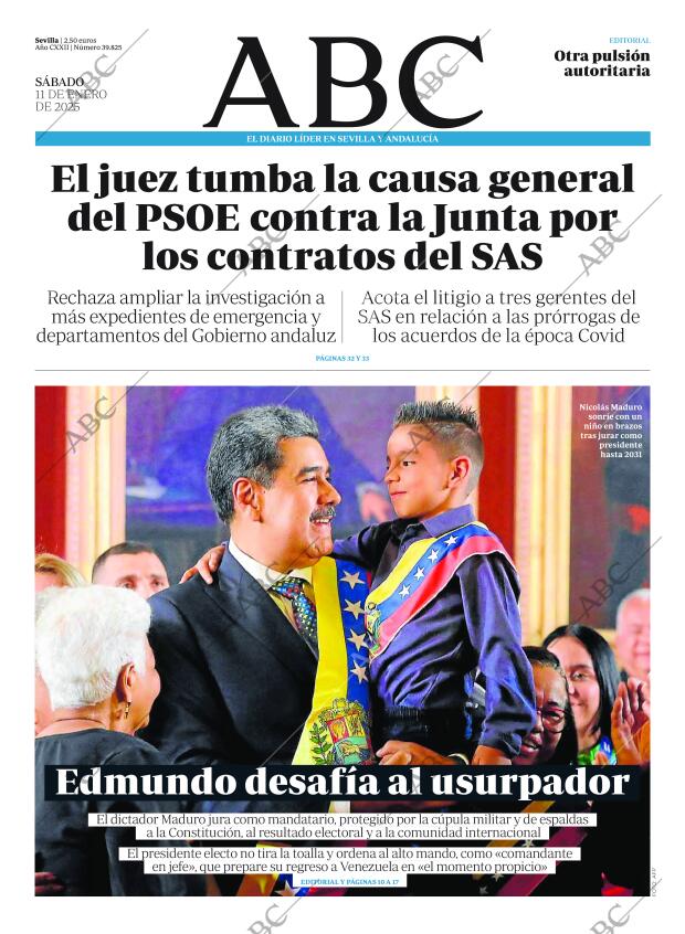 ABC SEVILLA 11-01-2025 página 1