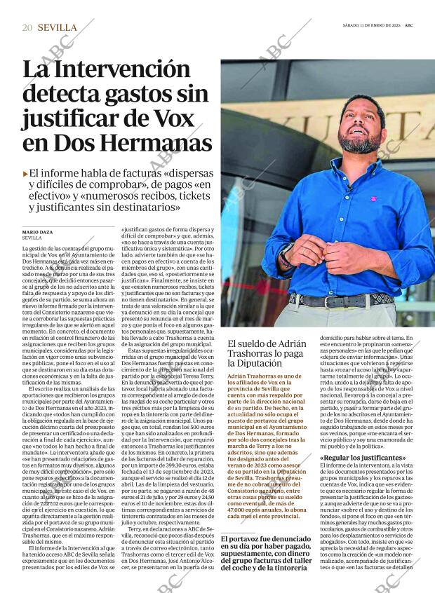 ABC SEVILLA 11-01-2025 página 20